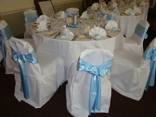 Blue Taffeta Sash